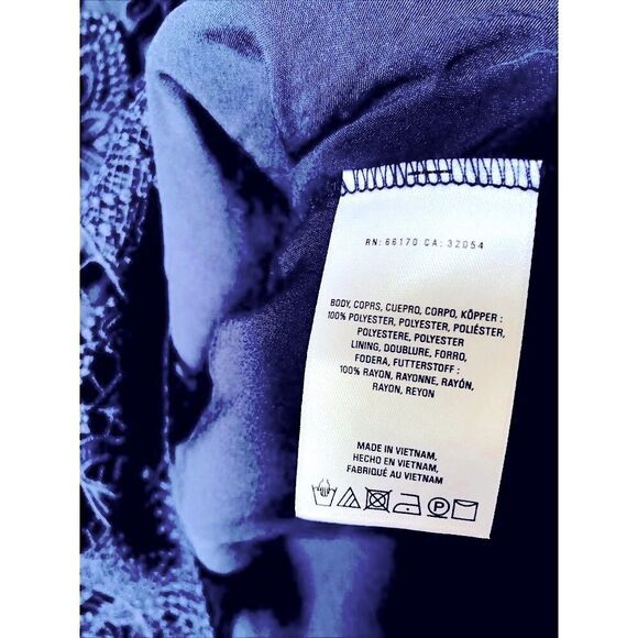 Anthropologie Navy elegant Charleston Lace Mini Dress US Sz 2 UK 6 NWOT - Picture 5 of 6